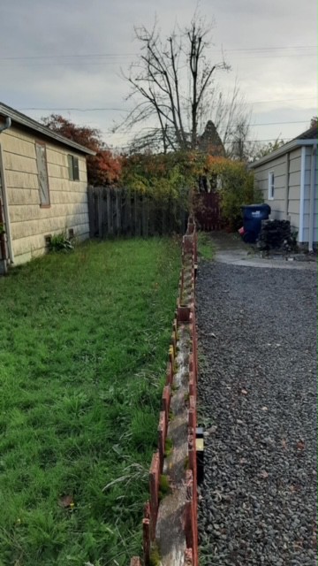 Property line between neighbors.